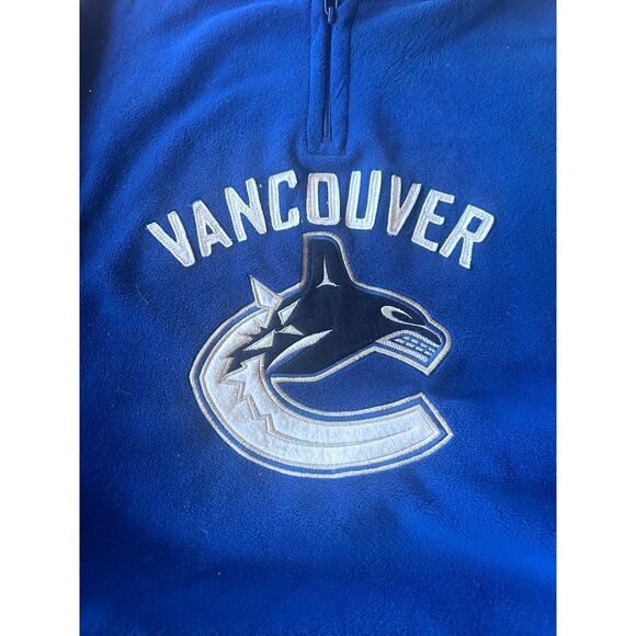 Vancouver Canucks NHL Knit Sweater Women's 2XL Logo Fan Long Sleeve Blue - Picture 2 of 7